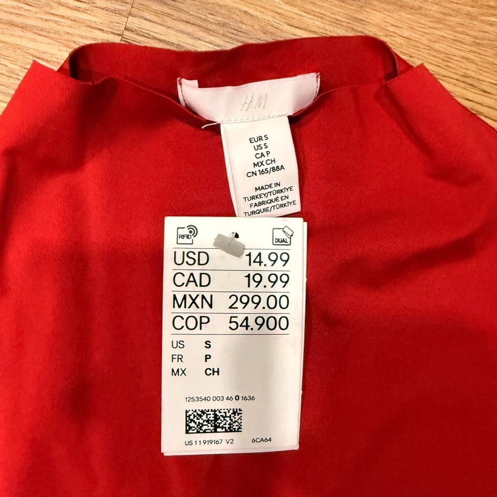 H&M Vibrant Red Blouse